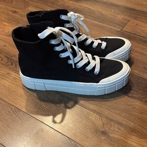 Black High-Top Sneakers
